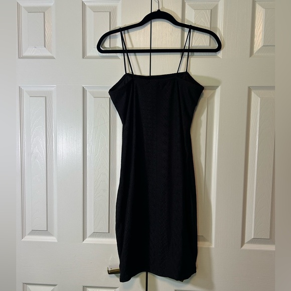 Rue21 Bodycon Dress Black Large Stretch Lined Spaghetti Strap Midi - Picture 7 of 14